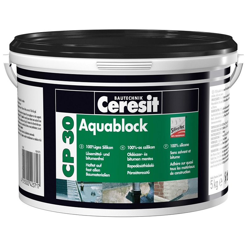 CERESIT CP30 Aquablock černá 1kg – Silikonová izolace