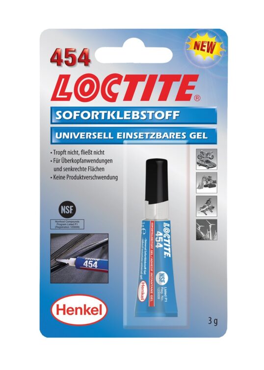 LOCTITE – Vteřinové lepidlo – gel  454/3g blistr
