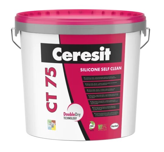 CERESIT CT 75 Silikonová omítka 2mm 25kg