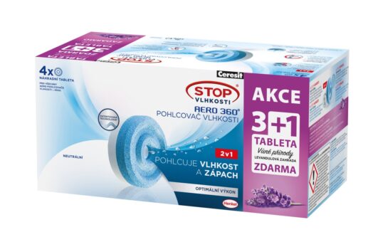 Ceresit STOP vlhkosti AERO náhradní tablety 3+1, 4 x 450g Levandule