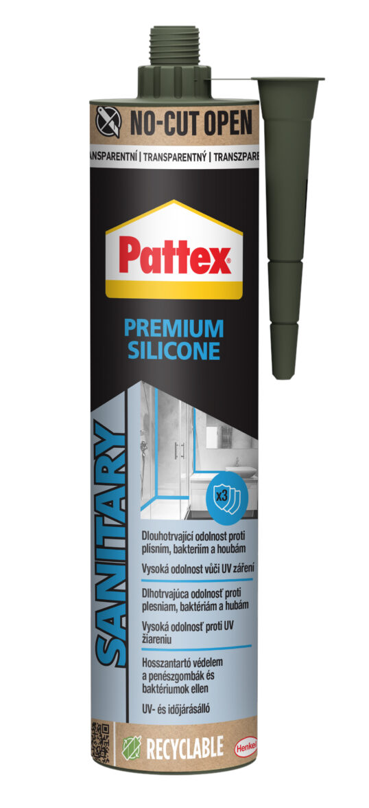 PATTEX Sanitární silikon PREMIUM 310ml transparentní